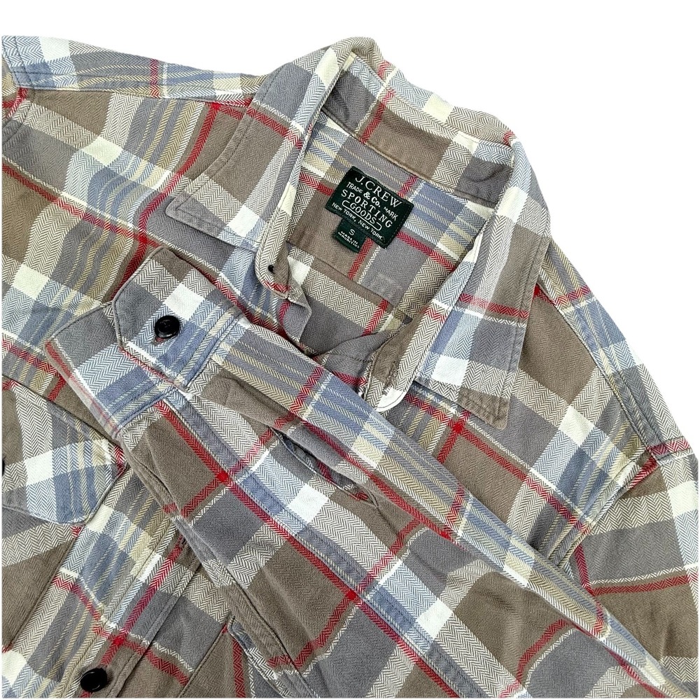 Vintage‎ J Crew Sporting Goods Flannel Shirt Men's Sz Small Multicolor Plaid